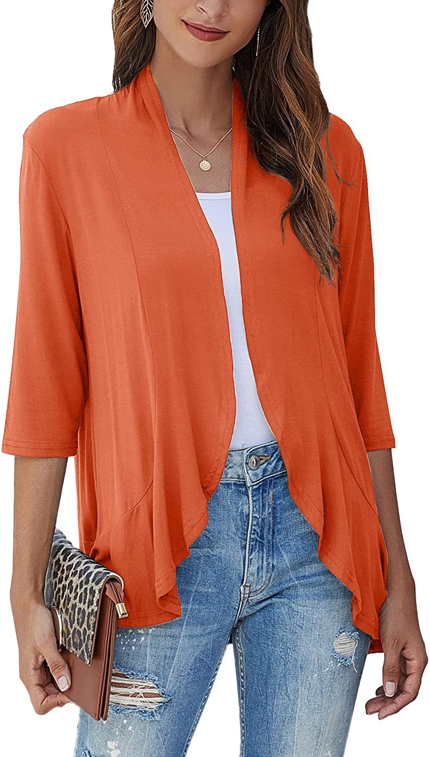 Women's Open Front Draped Cardigan