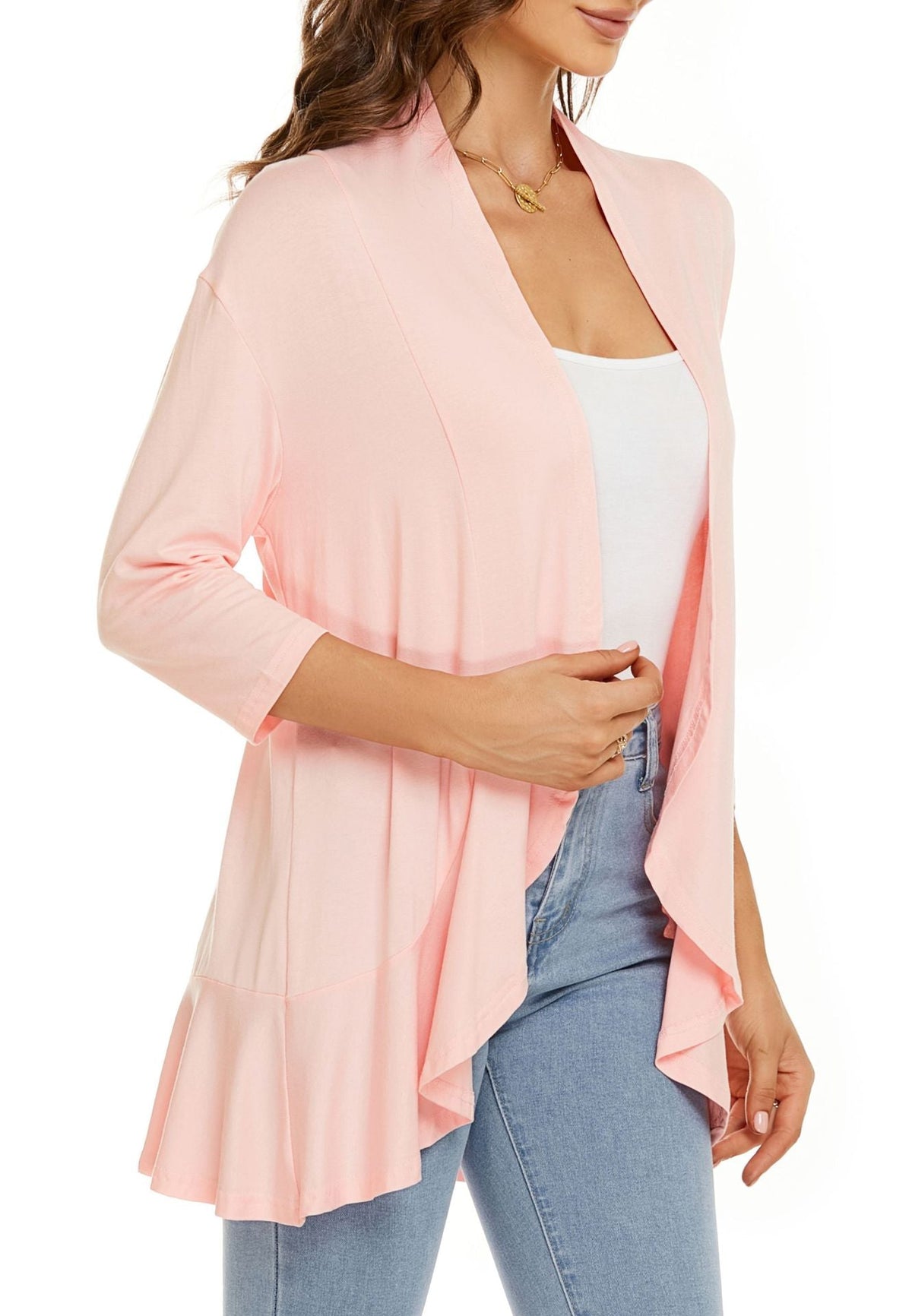 Women's Open Front Draped Cardigan