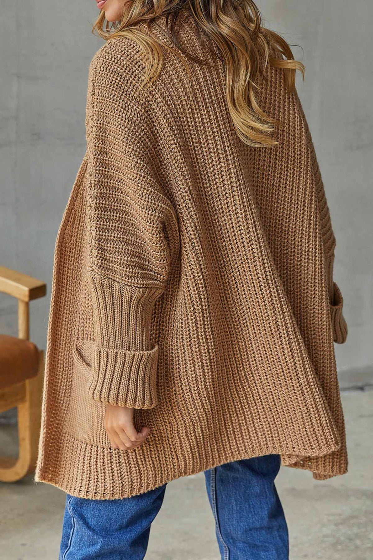 Women's Open-Front Knitted Cardigan