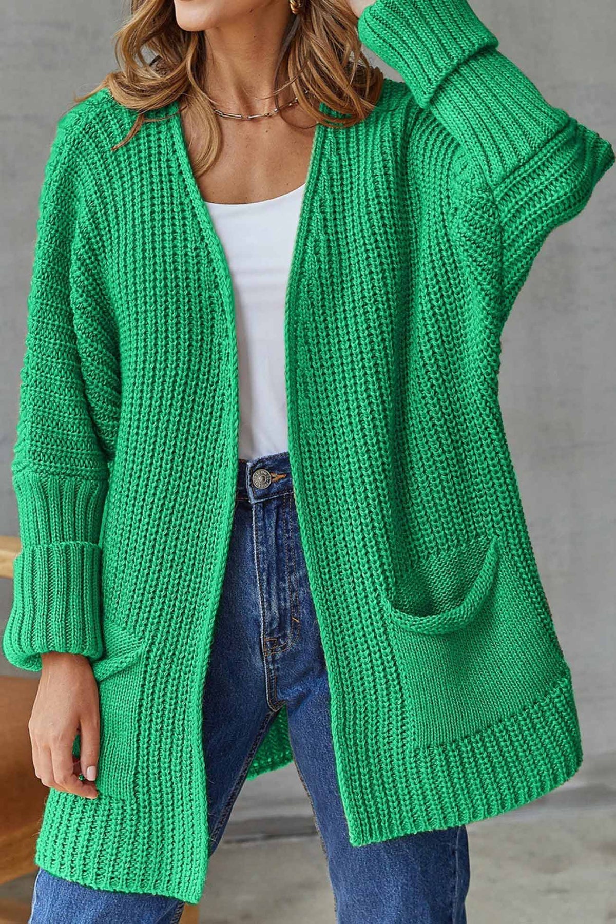 Women's Open-Front Knitted Cardigan