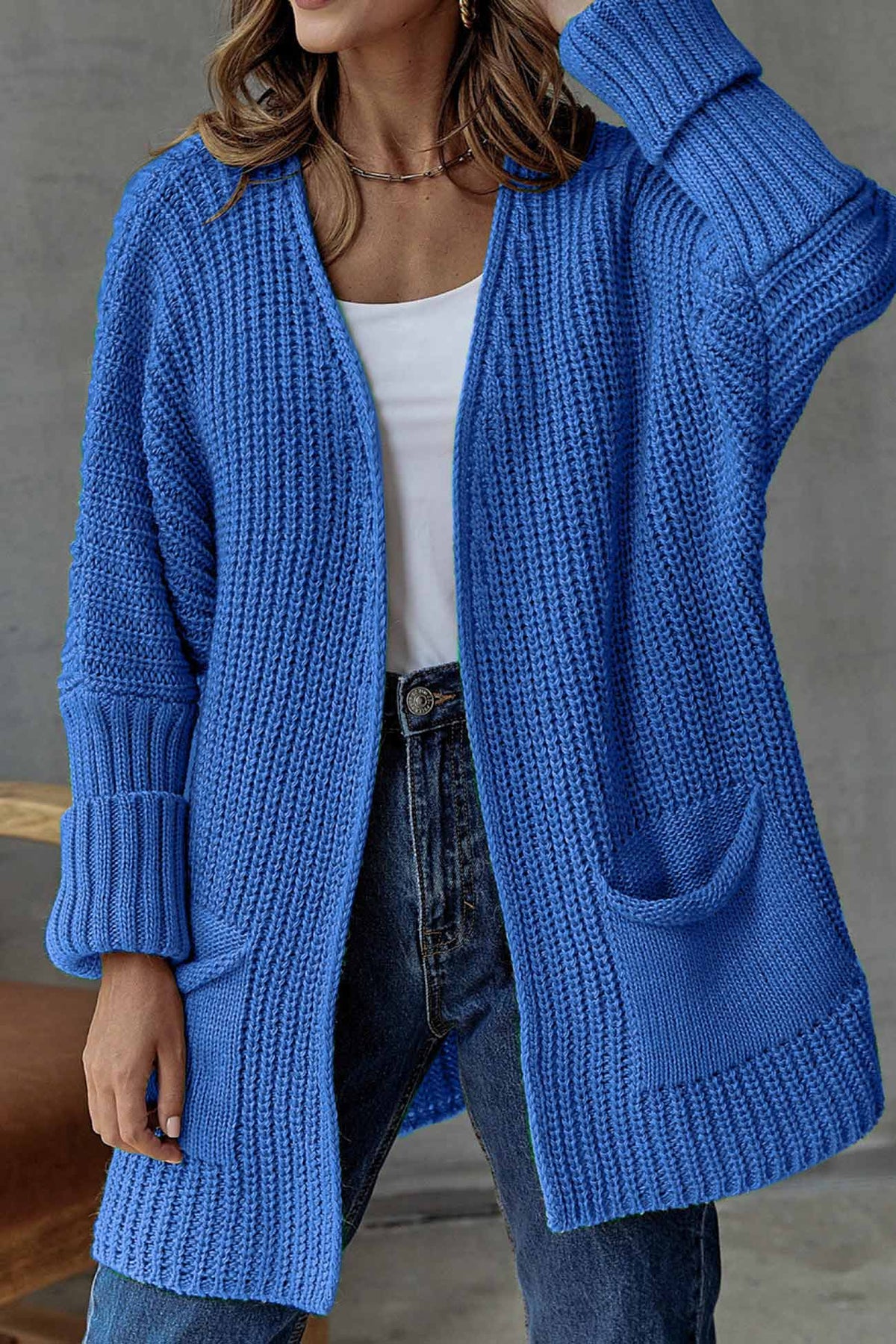 Women's Open-Front Knitted Cardigan