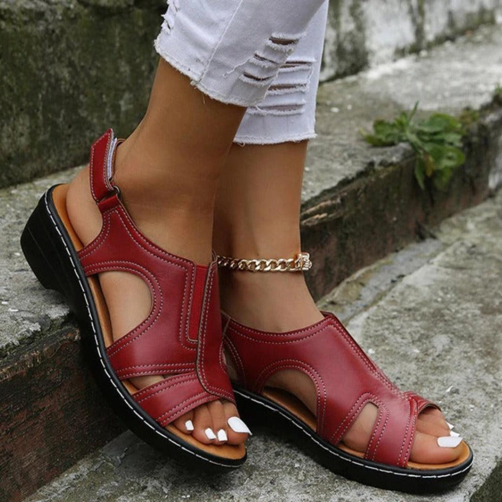 Women's Open-Toe Ankle-Strap Wedge Sandals