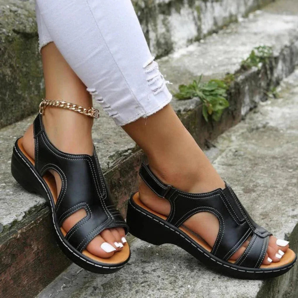 Women's Open-Toe Ankle-Strap Wedge Sandals