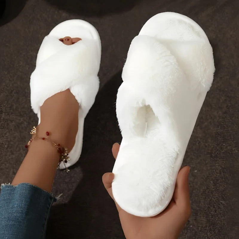 Women's Open-Toe Cross-Strap Slippers