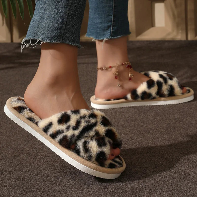 Women's Open-Toe Cross-Strap Slippers