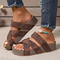 Women's Open-Toe Slip-On Sandals | Double Strap