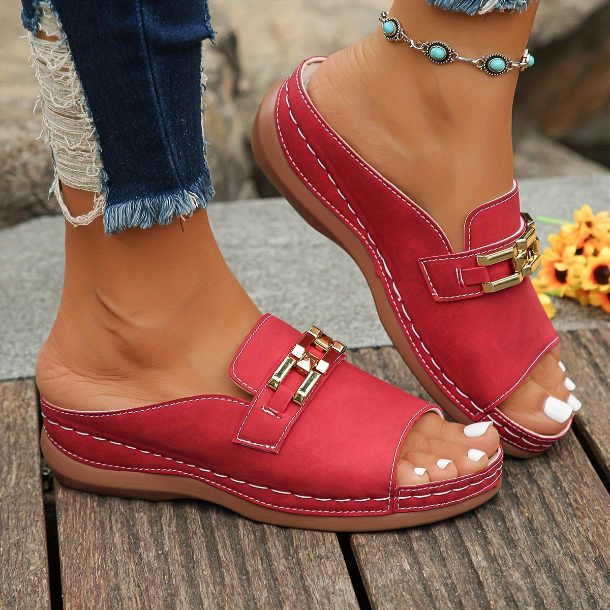 Women's Open-Toe Wedge Sandals