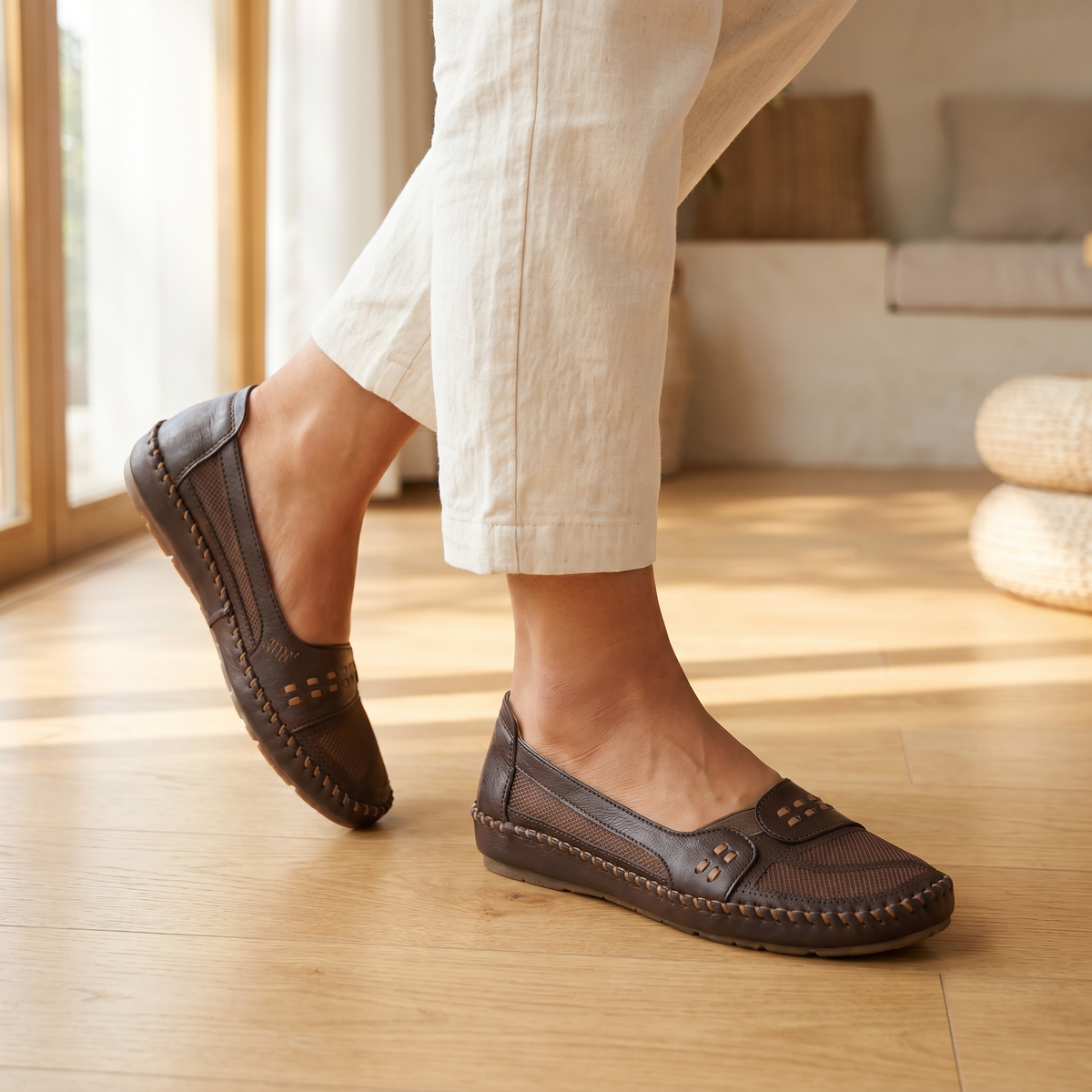 Women's Orthopedic Flat Shoes - Anatomical Arch Support - Comfortable Supportive Flats