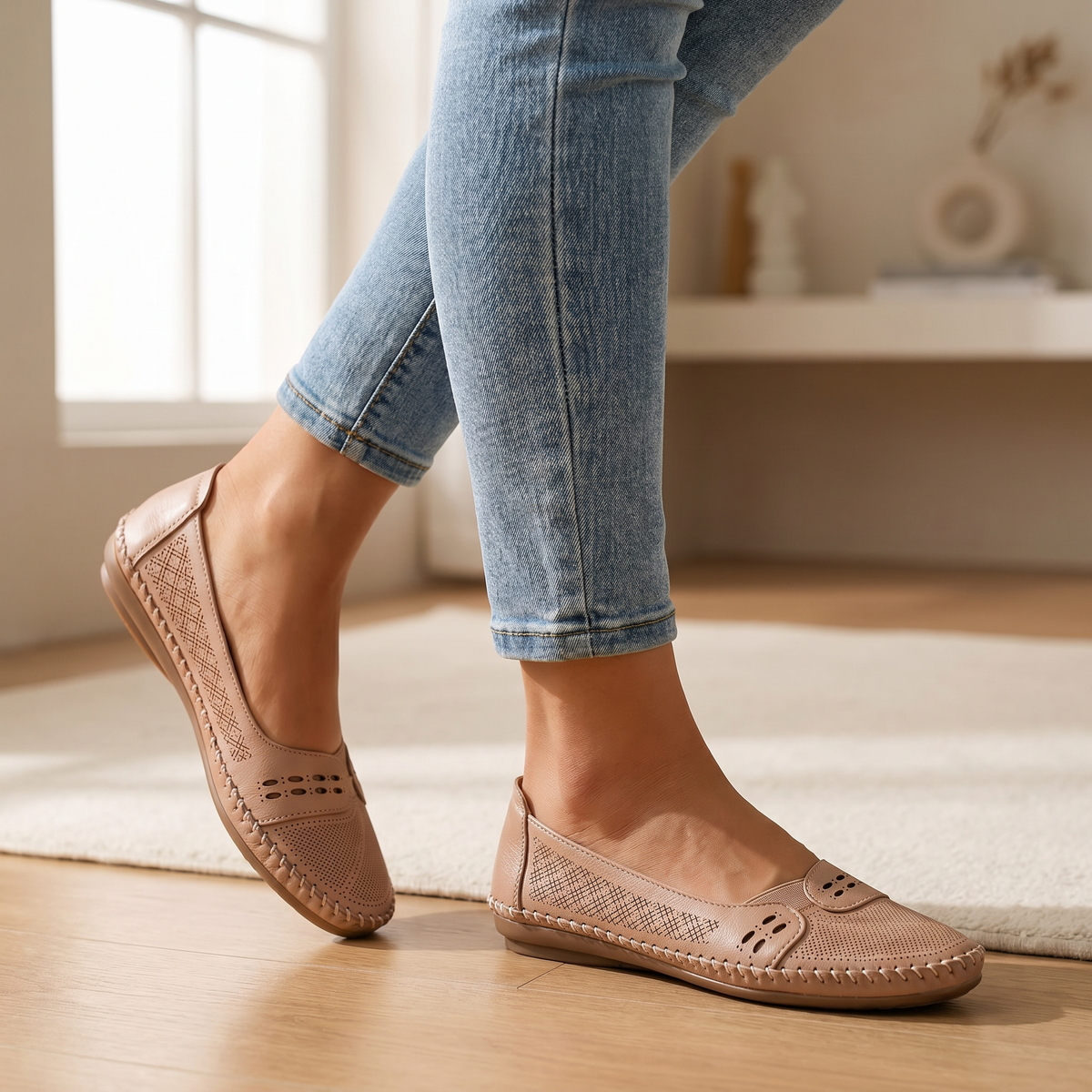 Women's Orthopedic Flat Shoes - Anatomical Arch Support - Comfortable Supportive Flats