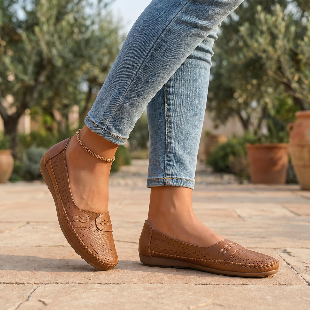 Women's Orthopedic Flat Shoes - Anatomical Arch Support - Comfortable Supportive Flats
