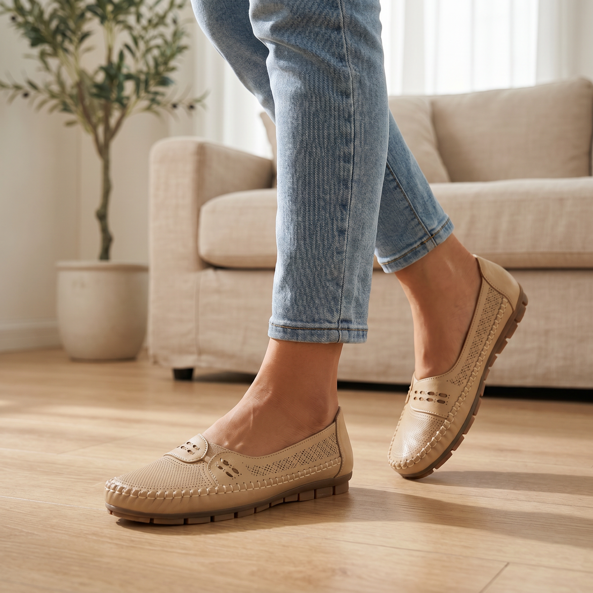 Women's Orthopedic Flat Shoes - Anatomical Arch Support - Comfortable Supportive Flats