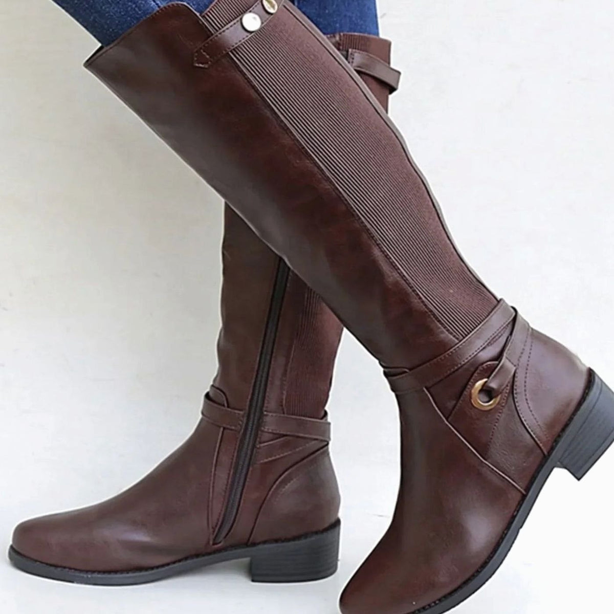 Women's Orthopedic Knee-High Leather Riding Boots