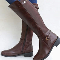Women's Orthopedic Knee-High Leather Riding Boots