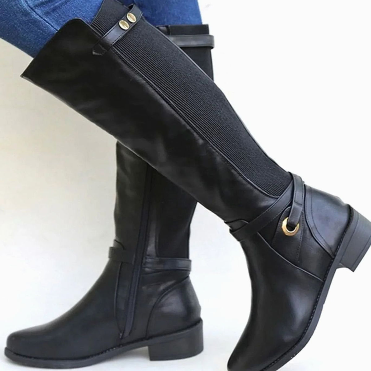 Women's Orthopedic Knee-High Leather Riding Boots