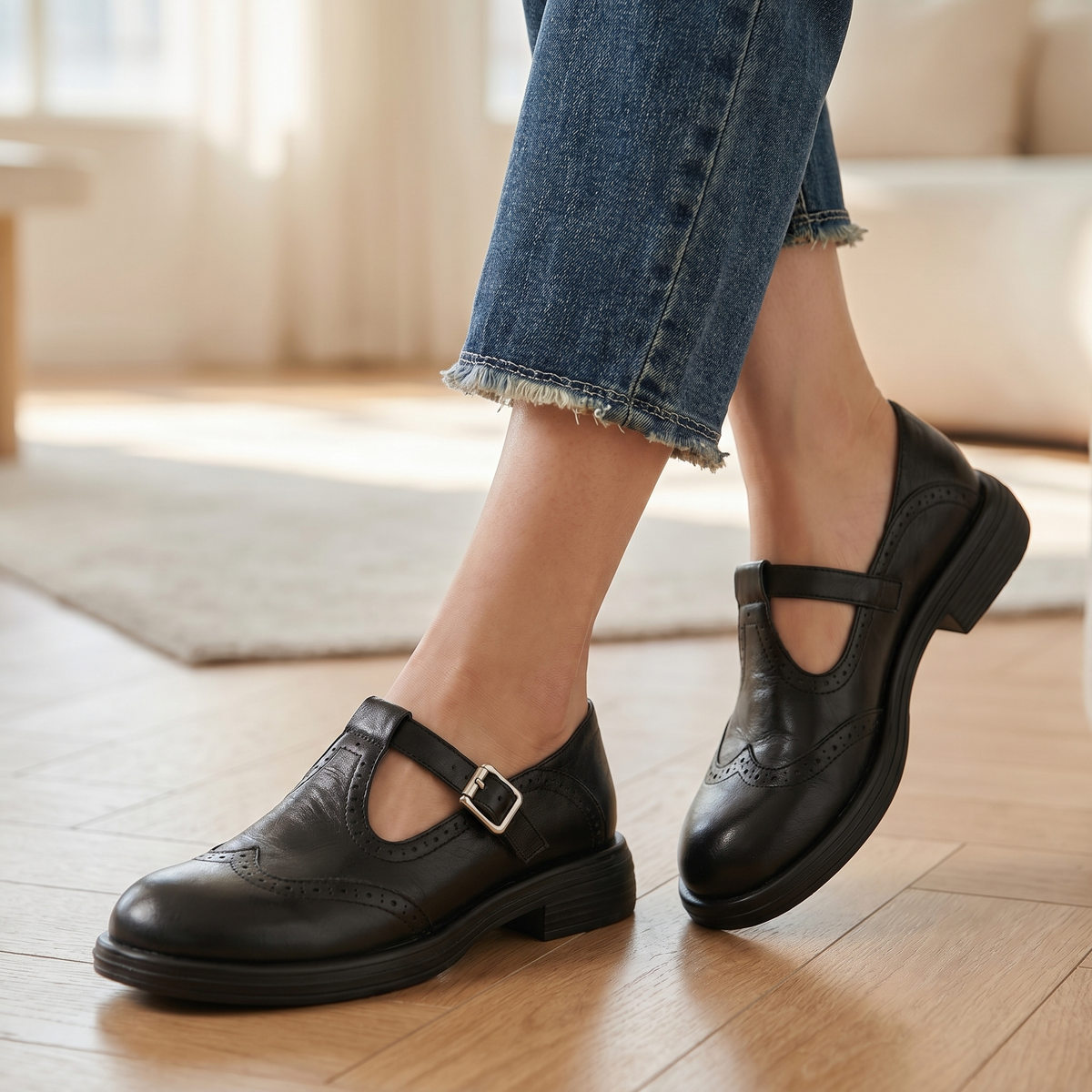 Women's Orthopedic Leather Mary Jane Shoes | Comfortable All-Day Footwear