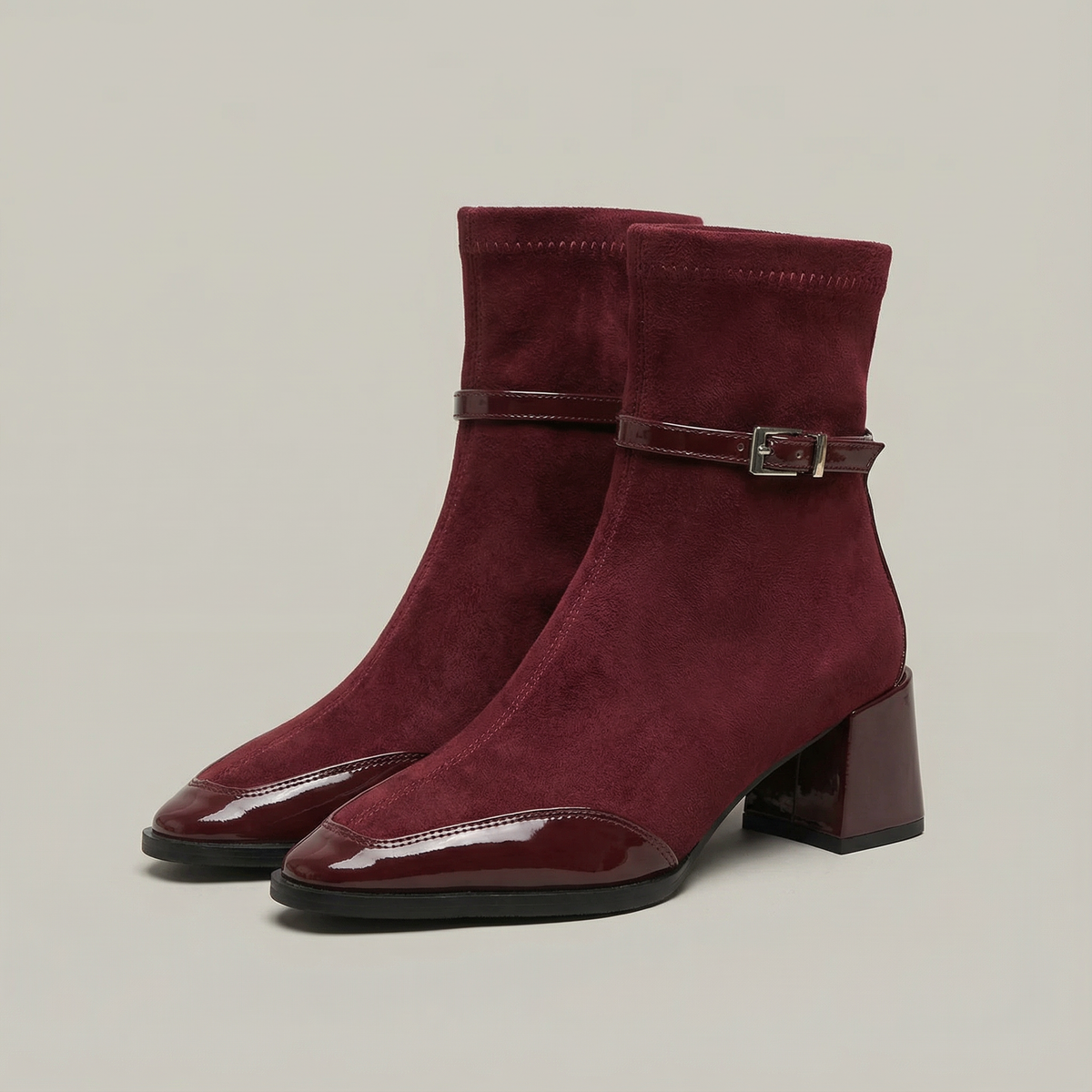 Women's Orthopedic Square Toe Ankle Boots