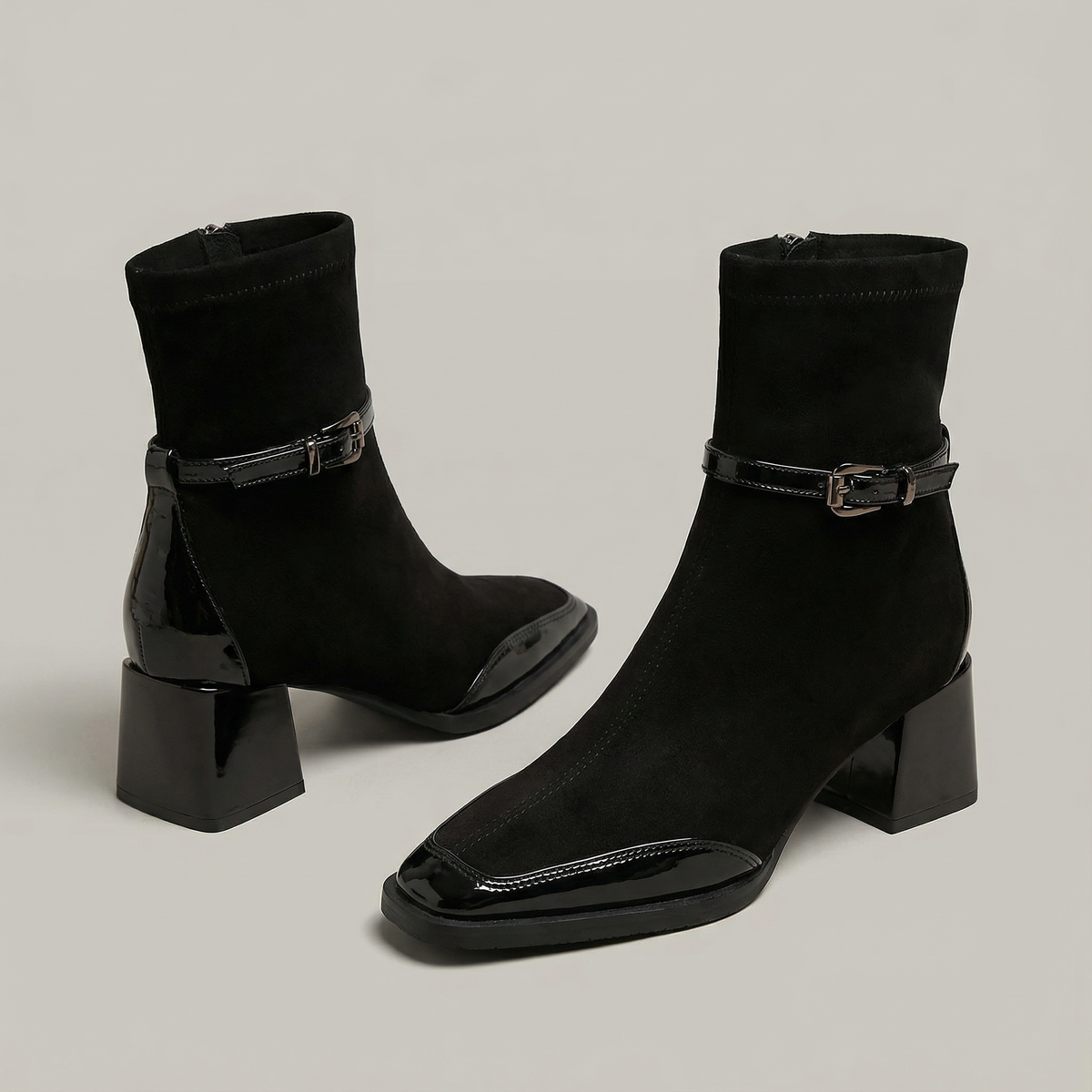 Women's Orthopedic Square Toe Ankle Boots