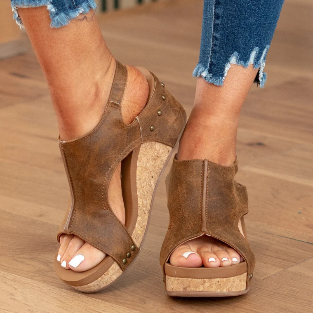 Women's Orthopedic Studded Wedge Sandals