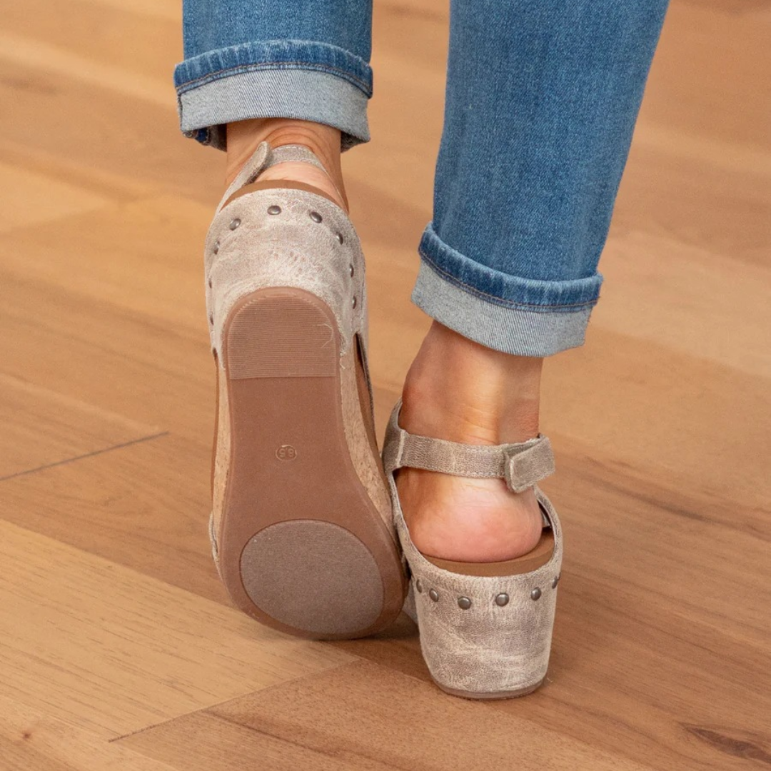 Women's Orthopedic Studded Wedge Sandals