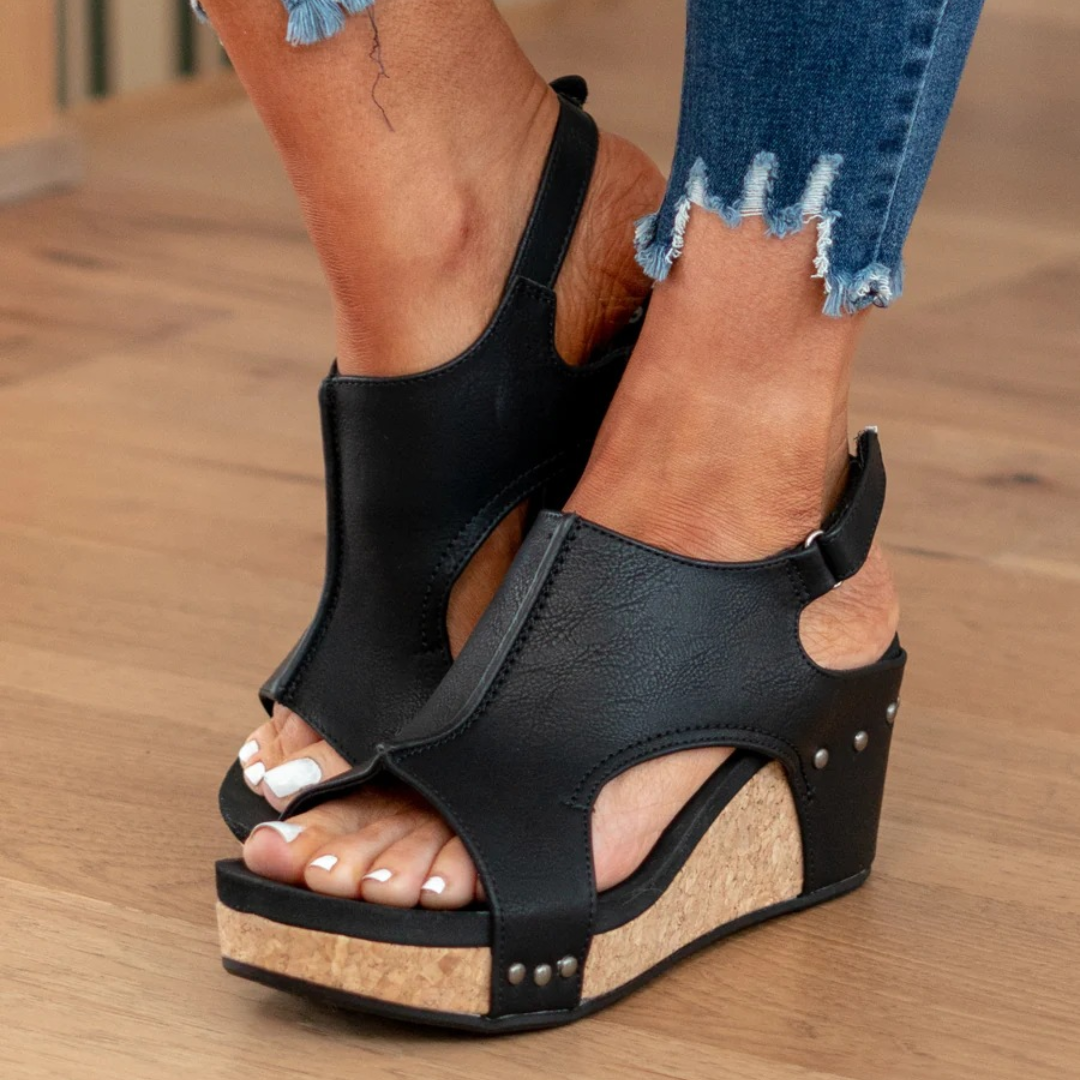 Women's Orthopedic Studded Wedge Sandals