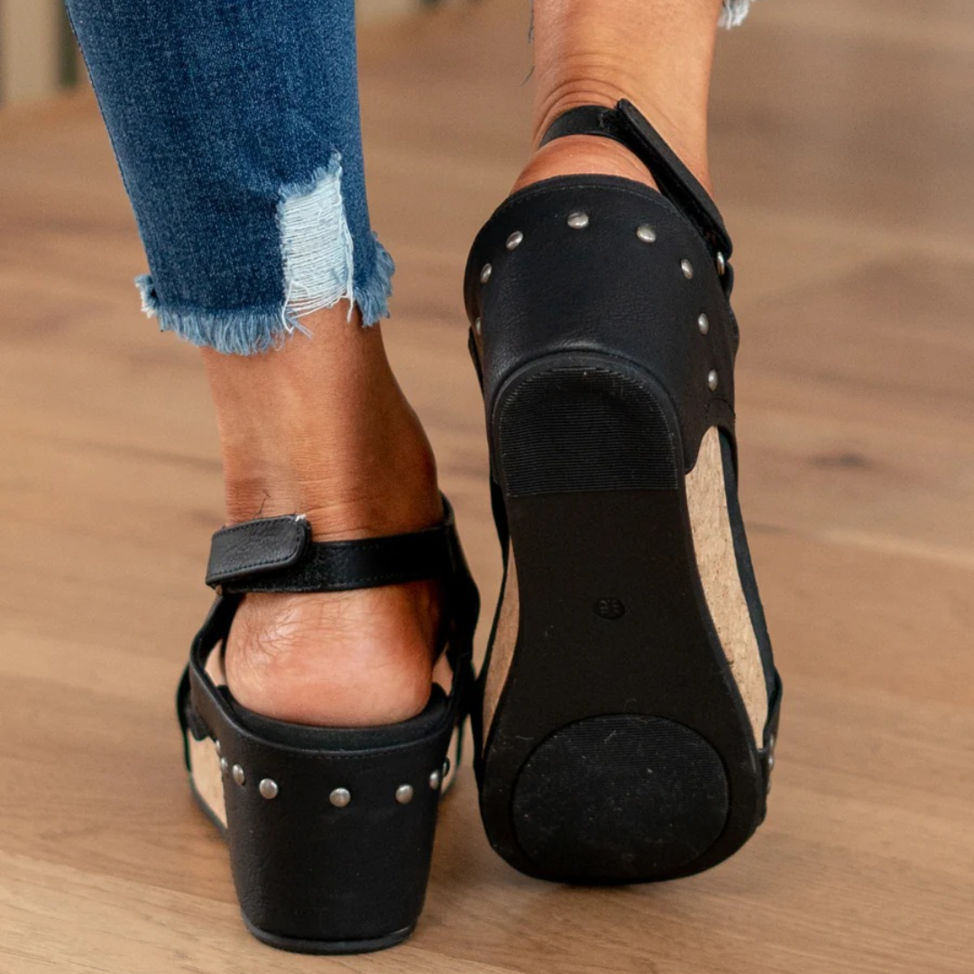 Women's Orthopedic Studded Wedge Sandals