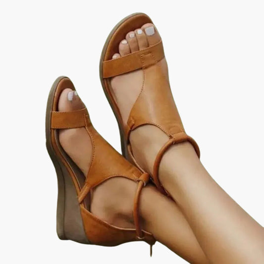 Women's Orthopedic T-Strap Wedge Sandals