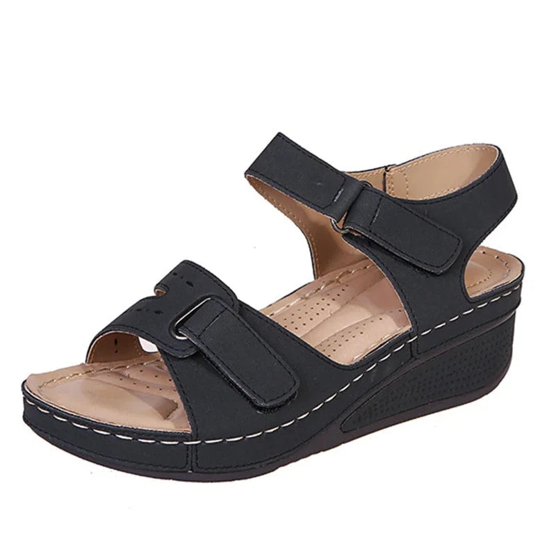 Women's Orthopedic Wedge Sandals with Adjustable Straps