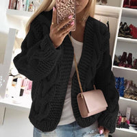 Women's Oversized Cable Knit Cardigan
