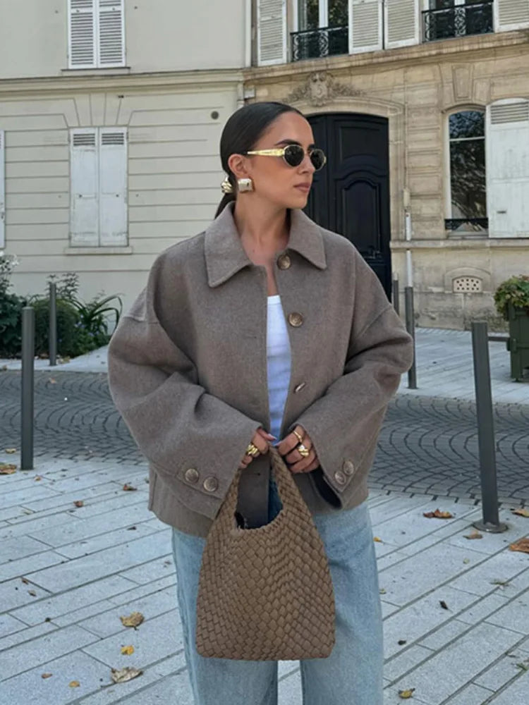 Women's Oversized Cropped Jacket