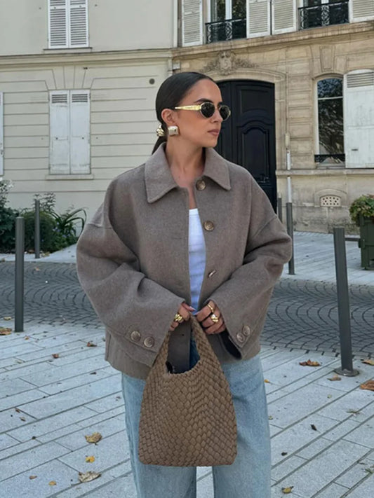 Women's Oversized Cropped Jacket