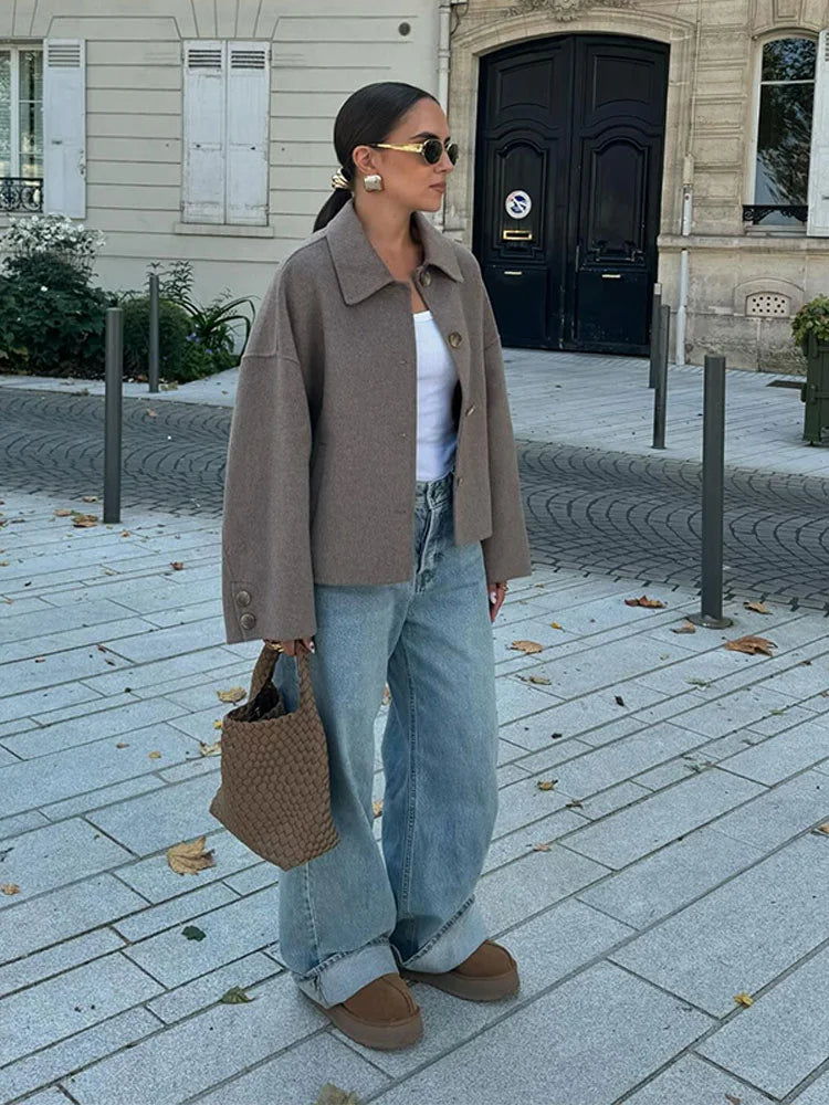 Women's Oversized Cropped Jacket