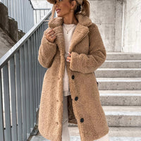 Women's Oversized Long Teddy Coat