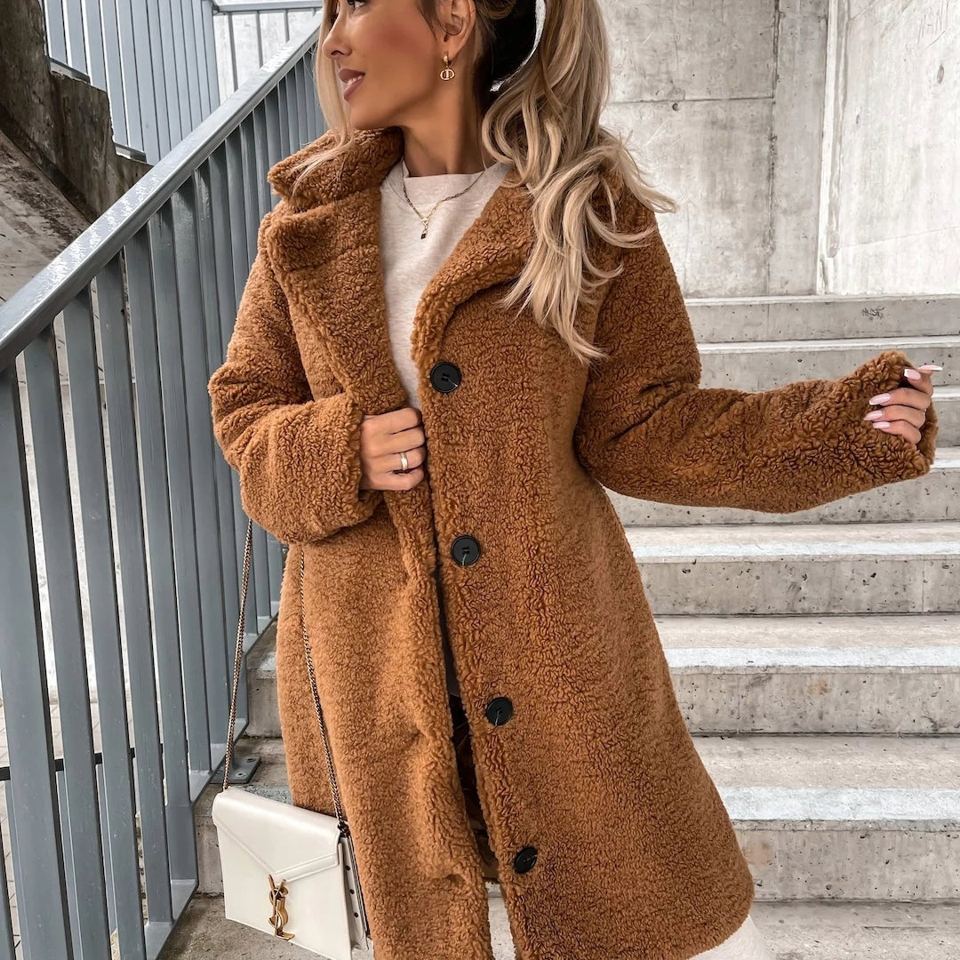 Women's Oversized Long Teddy Coat