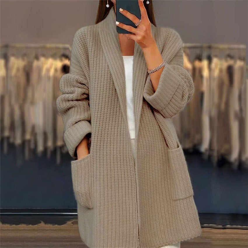 Women's Oversized Open-Front Cardigan