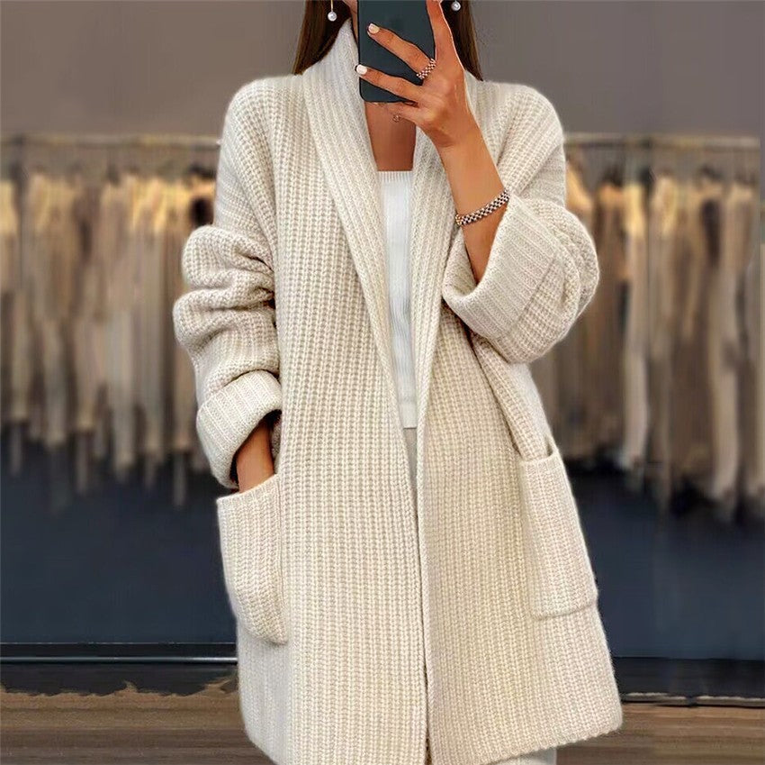 Women's Oversized Open-Front Cardigan