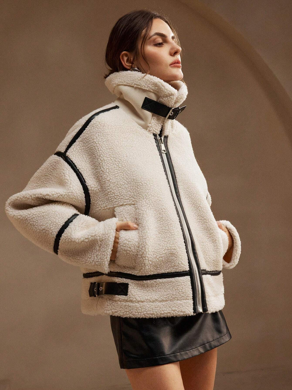 Women's Oversized Sherpa Jacket