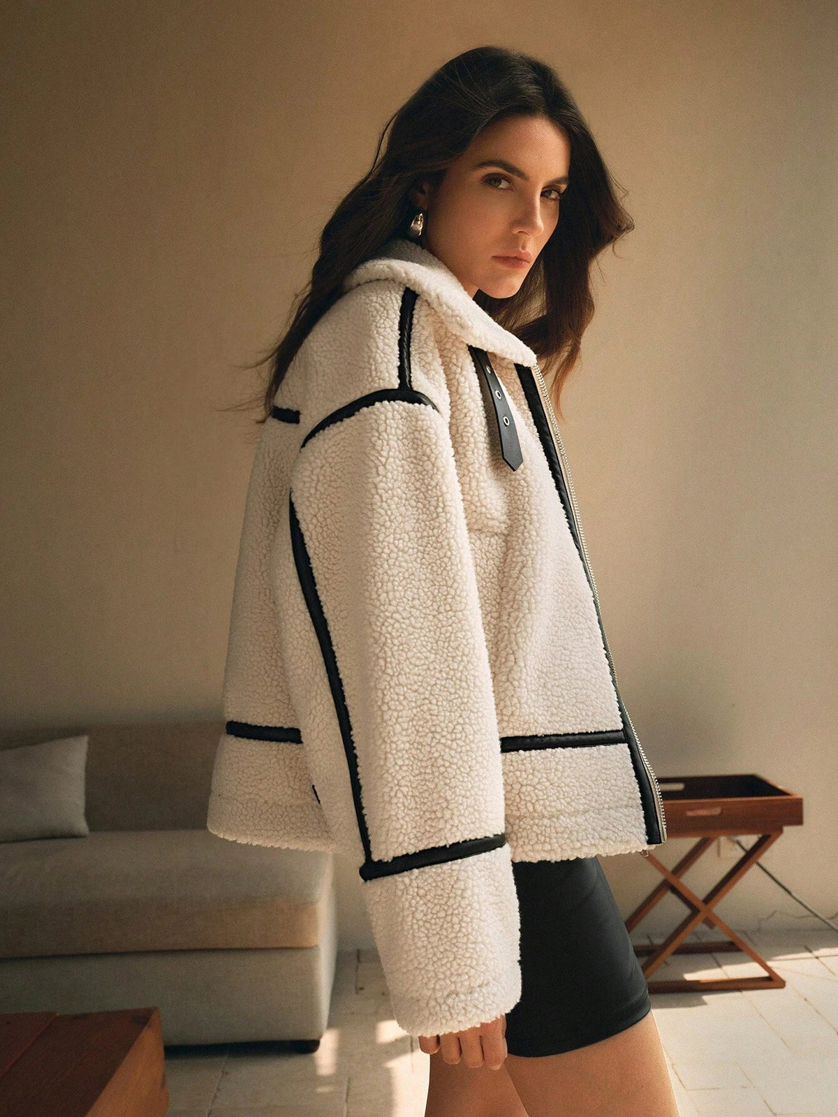 Women's Oversized Sherpa Jacket