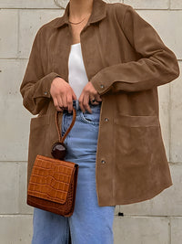 Women's Oversized Trendy Suede Style Jacket