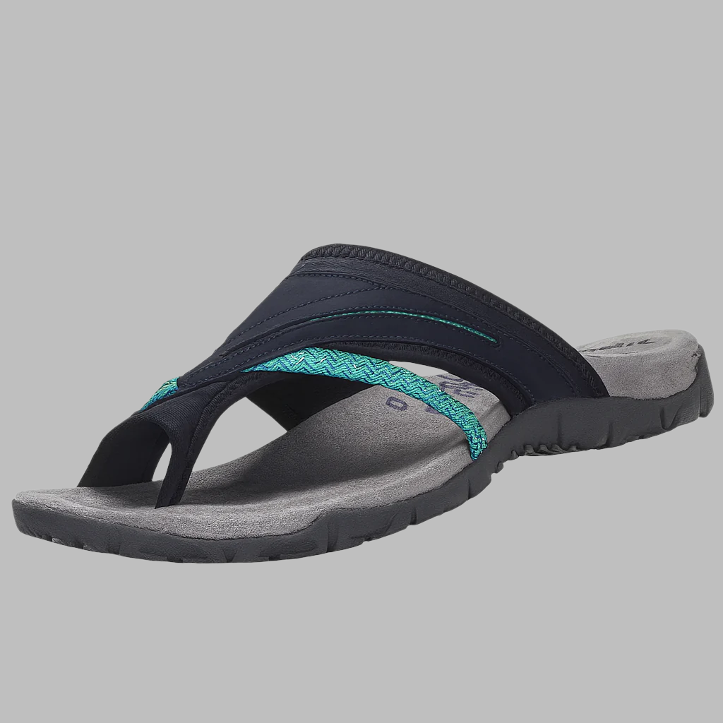 Women's Padded Crossover Toe Ring Sandals