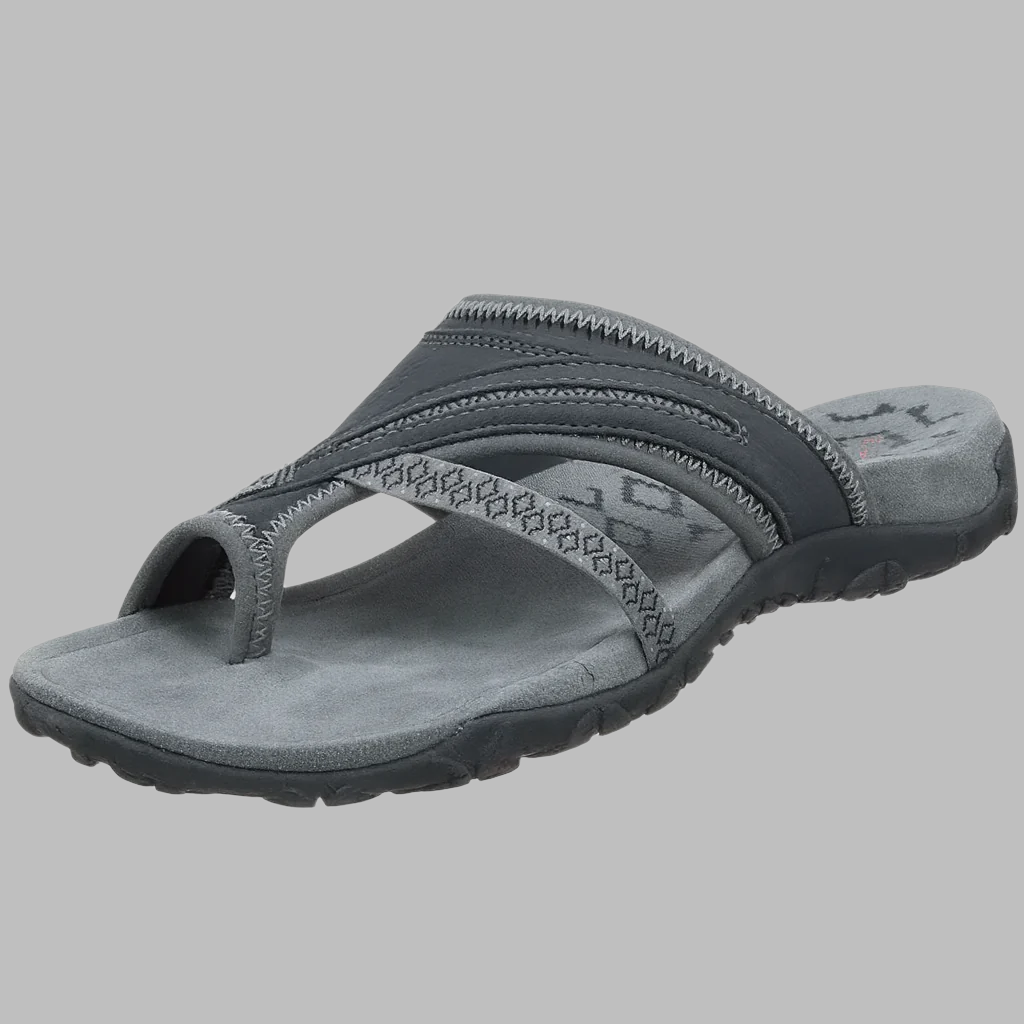 Women's Padded Crossover Toe Ring Sandals
