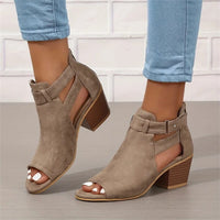 Women's Peep-Toe Ankle Boots