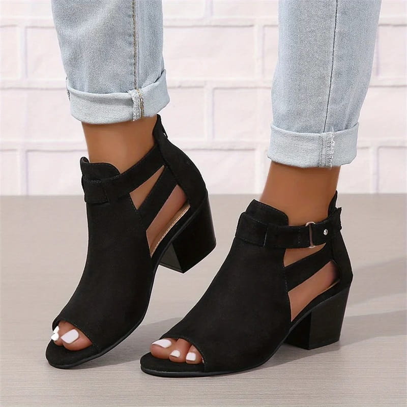 Women's Peep-Toe Ankle Boots