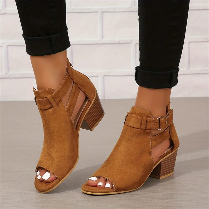 Women's Peep-Toe Ankle Boots