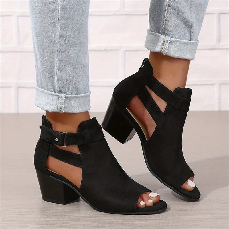 Women's Peep-Toe Ankle Boots