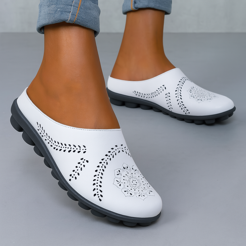 Women's Perforated Slip-On Mules