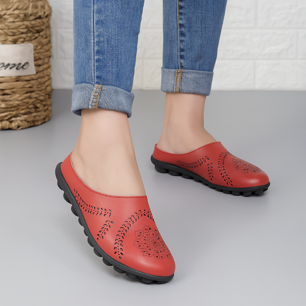Women's Perforated Slip-On Mules
