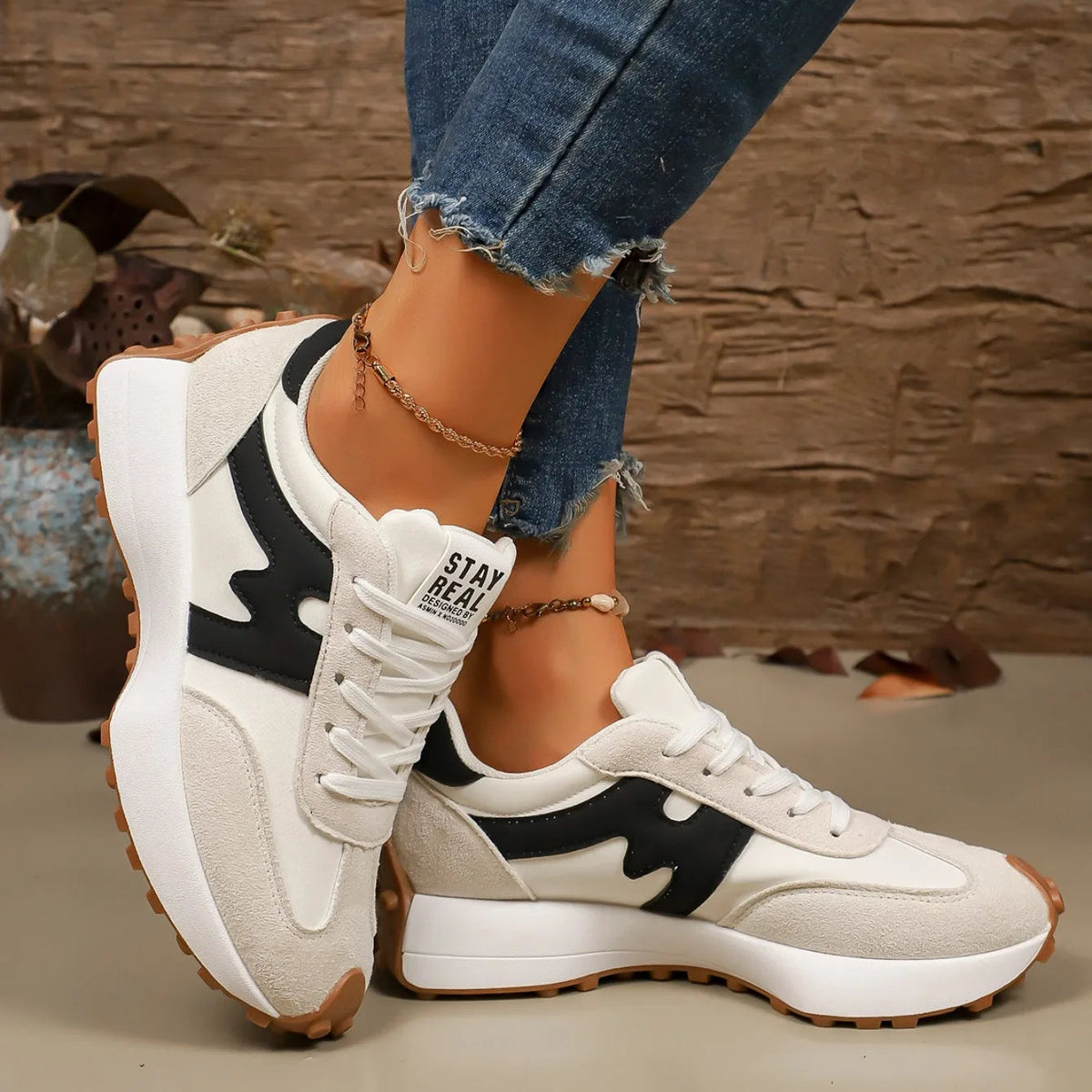 Women's Platform Lace-Up Athletic Sneakers
