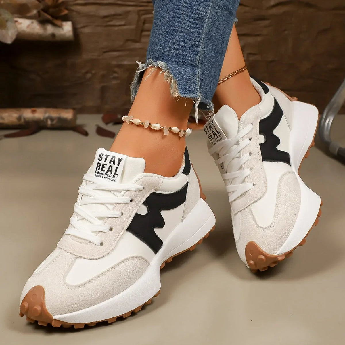 Women's Platform Lace-Up Athletic Sneakers