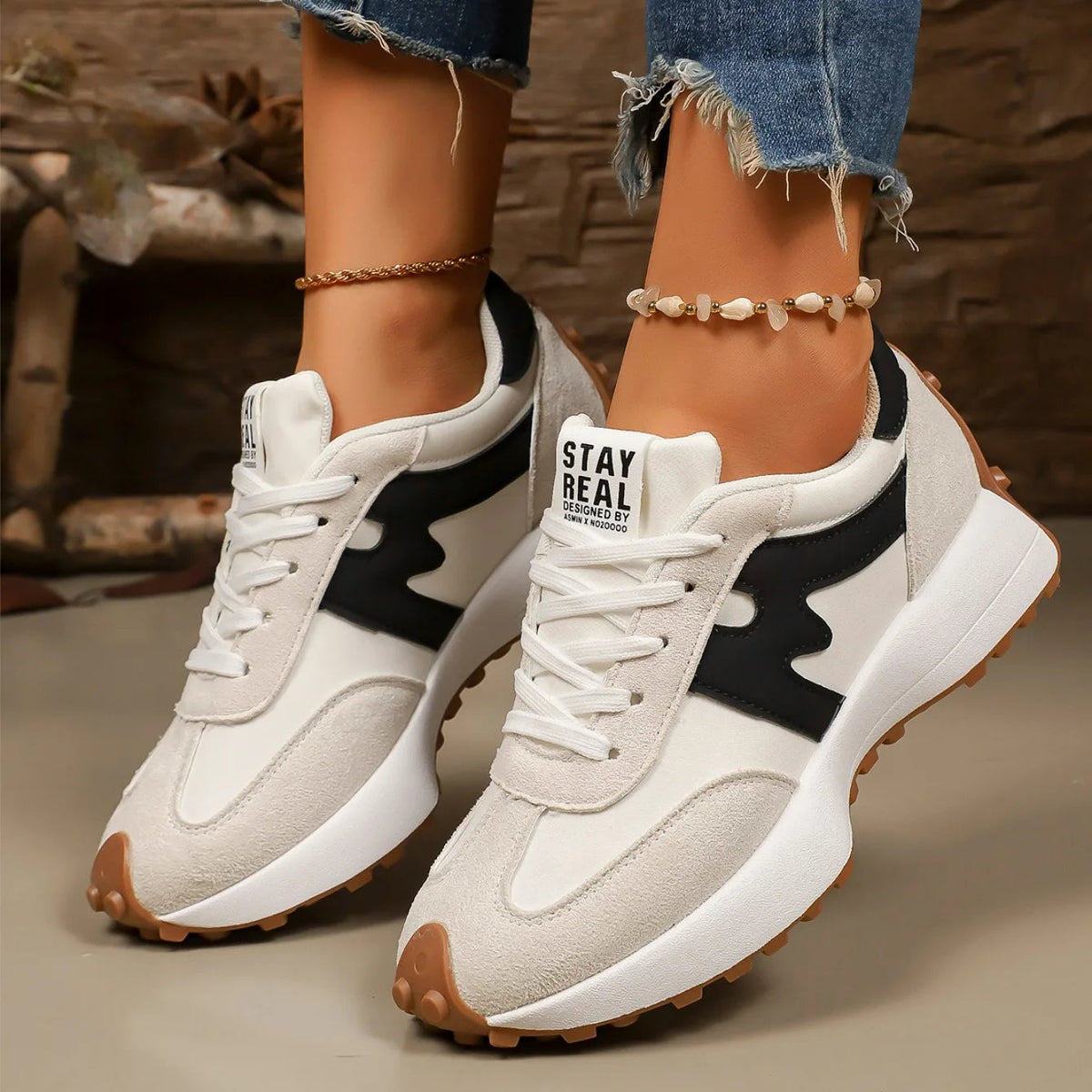 Women's Platform Lace-Up Athletic Sneakers
