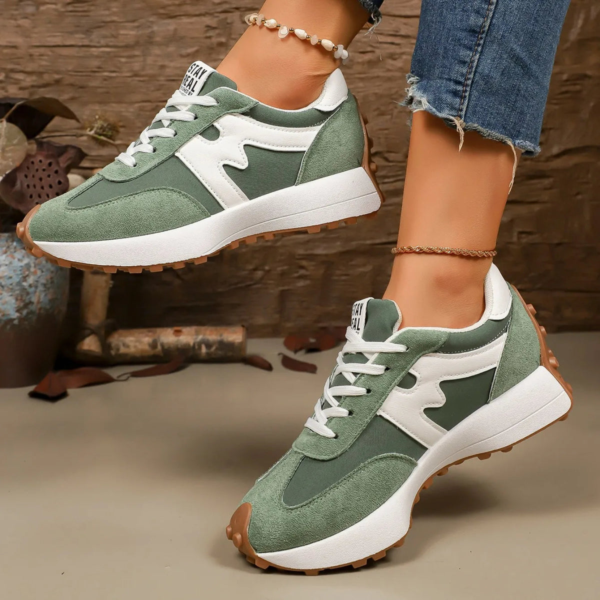 Women's Platform Lace-Up Athletic Sneakers